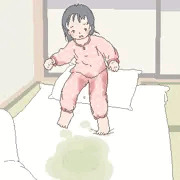 飛び起きた