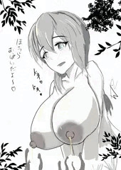 乳蛭にこっそり授乳する母乳少女