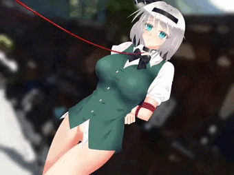 妖夢を縛って引き回し