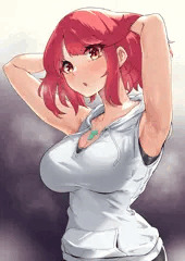 運動後の汗だくホムラちゃん