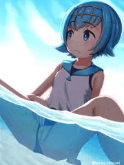 スイレンちゃんは海の中でしちゃう派（ずらし差分）