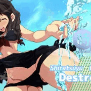 時雨のパレオを上げ視線誘導からの攻撃、まさにセクシーコマンドー