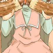 ちくわを味見させてもらう娘