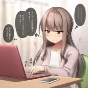 テレワーク中の乙瀬さん