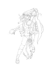 深海棲艦化 ヴェールヌイ　　線画