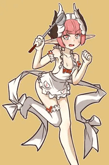 オケアノスのキャスターの裸エプロン
