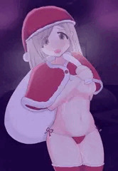 髪を下ろしたはぐむん(エチエチサンタコス)