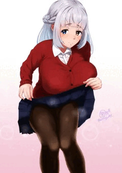 めっちゃ頼んだらたくし上げタイツ見せしてくれる娘