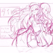 メメリスちゃんRPG　タイトル画面ラフ2種類