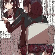 カフェで白熱しちゃったjkちゃんの重ねからはみ出る白ぱんつ♡