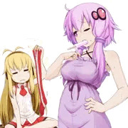 巨乳ゆかりと貧乳マキ