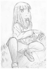 草むらでおしっこする蒼