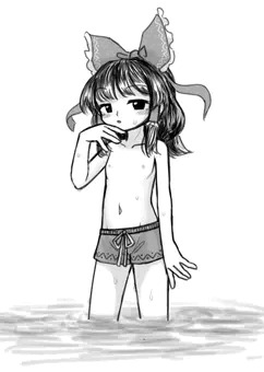 霊夢ちゃん男水着チャレンジ