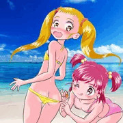 海辺のいたずら