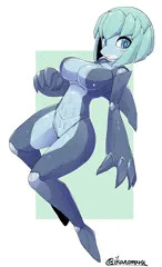 skebご依頼で描いた人魚なロボ娘さん！