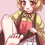 穣子に足で踏んでもらう