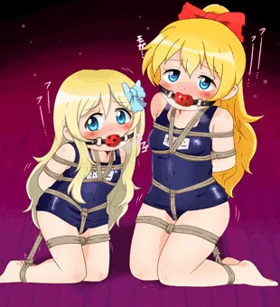 スク水姉妹緊縛