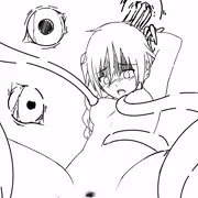 触手絵 線画ラフ