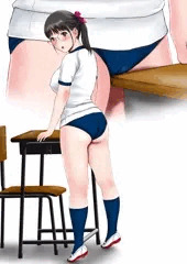 机角でするのを見られた少女