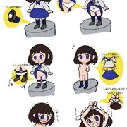 ダイソーのフィギュア専用固定テープの女の子
