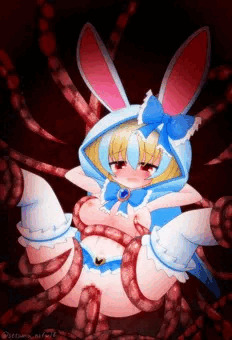 触手に襲われるキャロちゃん