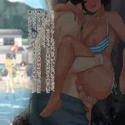 ふたなり褐色とおじさんの夏休みおじさんの６