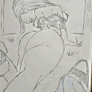 林の中で美少女が脱がされているところ