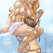 筋肉娘の強制クンニ