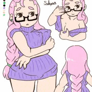 むちむち縦セーターメガネちゃん