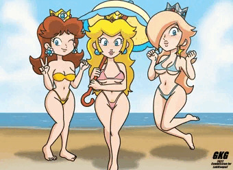 Princesses at the beach