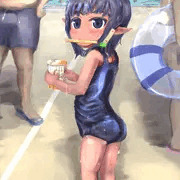 プールの休憩