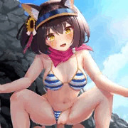 水着イズナ騎乗位