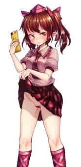 【差分遊び】垂れタマ包茎ふたなりはたてちゃん