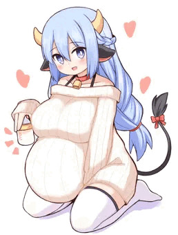 ボテ腹乳牛ニット