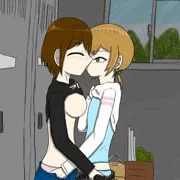 倉庫で百合エッチ