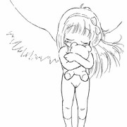 ぬいぐるみを抱く天使ちゃん