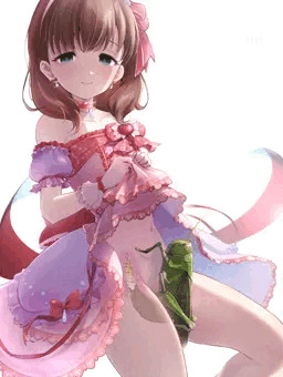 バッタに産卵されちゃってるアイドル