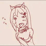 メス犬描いた