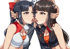 仲良くおしゃぶり