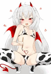メスガキ牛柄ビキニ年