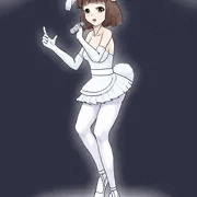 バニー系バレリーナ風エプロン付アイドル歌手