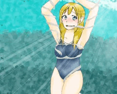新スクール水着とイカ