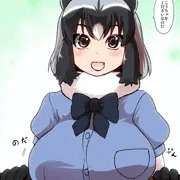 本能で乳を休めるアライさん