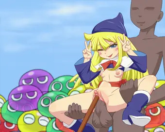 ウィッチ 二穴責め GIFアニメ