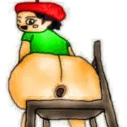Adeleine Poops On Top Of The Chair