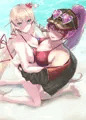 ★宝鐘マリン船長＆赤井はあとさん水着絵
