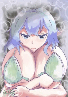涼髪ボーイッシュお姉ちゃんの乳寄せ💕 Cool-haired, boyish older sister's cleavage is pushed together 💕