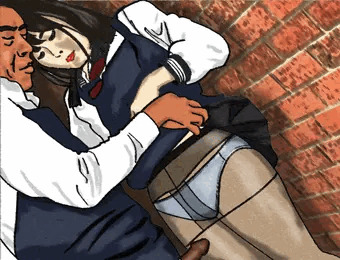 喫茶店で働く女子高生
