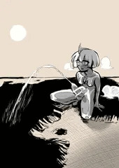 おしっこしてる最中になぜか地球に召喚された巨大異星人