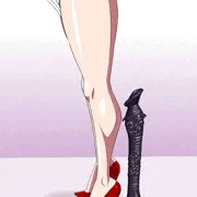 レイちゃんが立ったりしゃがんだりしてる絵